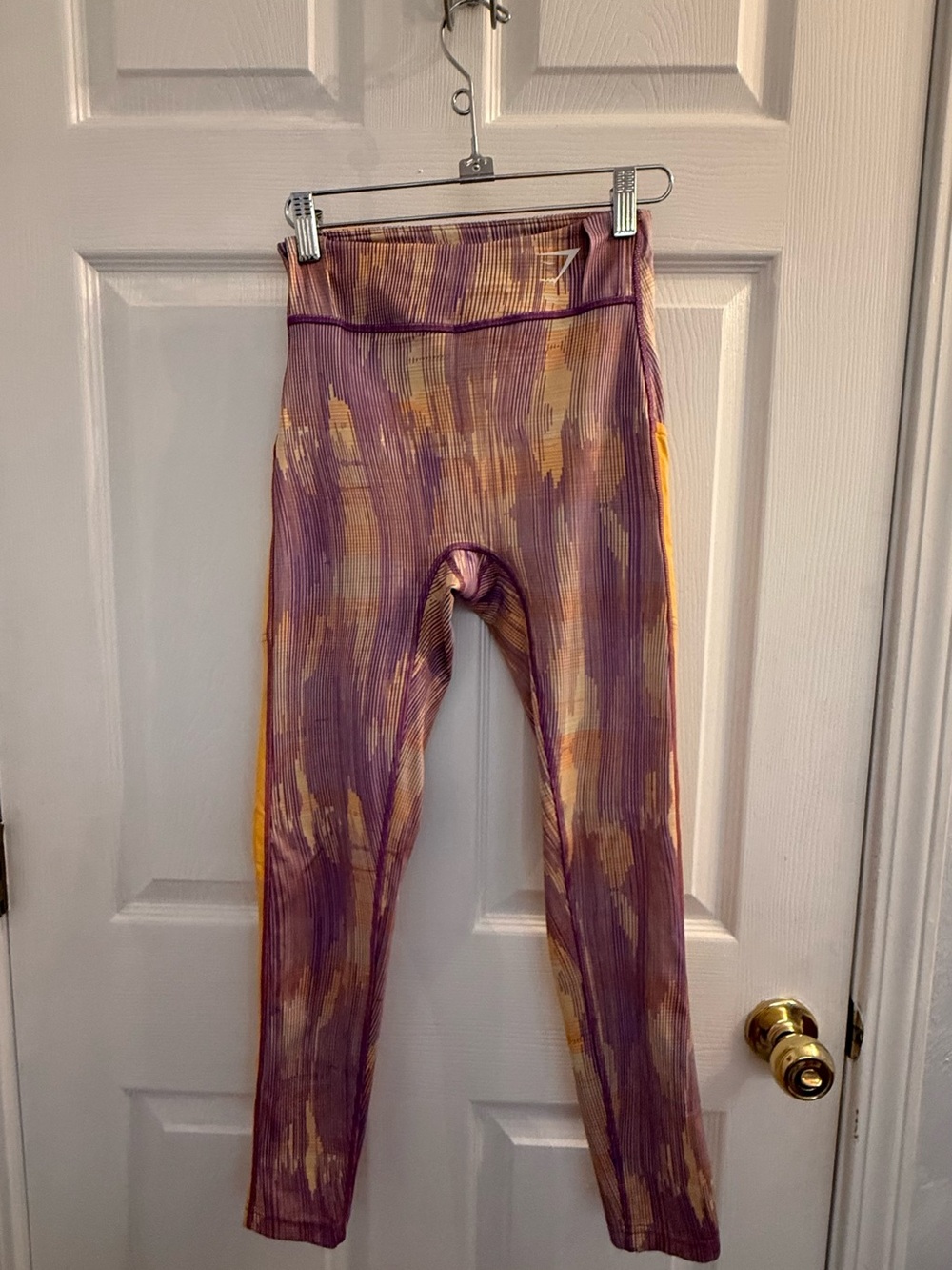 Gymshark Purple and Yellow Active Leggings